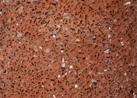 Brown terrazzo flooring