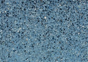Blue washed plaster with mirror grit