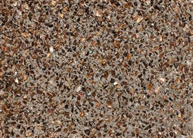 Exposed aggregate plaster in brown shade