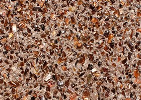 Exposed aggregate plaster in brown shade