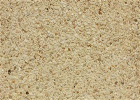 Cream wall finish with exposed beige marble aggregates