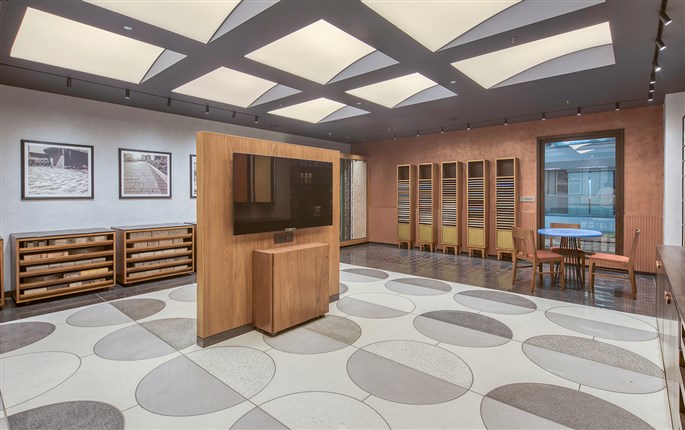 best quality cement terrazzo work by freeform at vyara head office