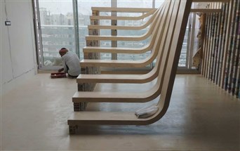 Microcement on floor and steps