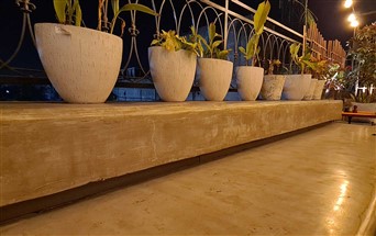 microcement surface finish for seating 