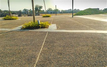 Natural river pebble exposed aggregate flooring by freeform